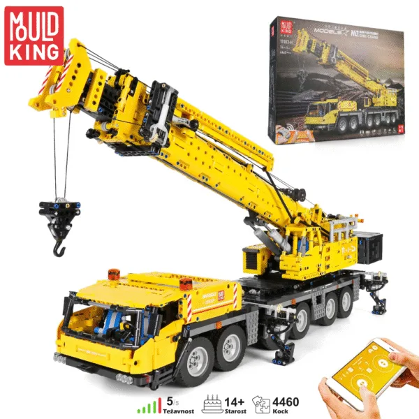 Mould King 17013H - Mobilni žerjav rumen