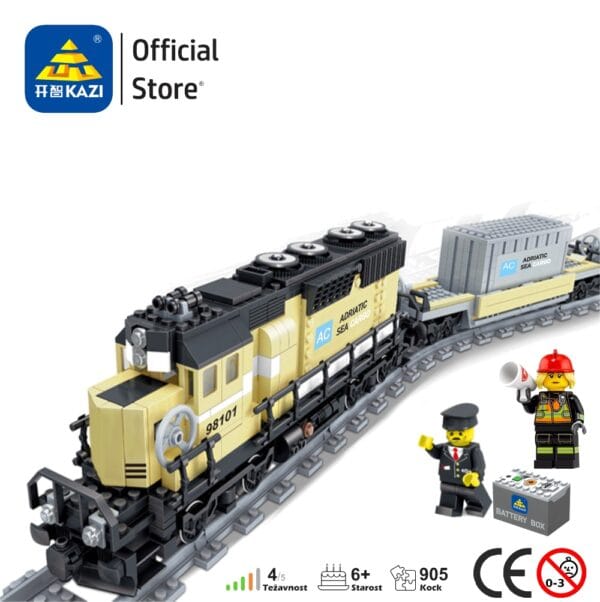 KAZI VLAKI kazi vlak iz kock za sestavljanje kompatibilen z lego